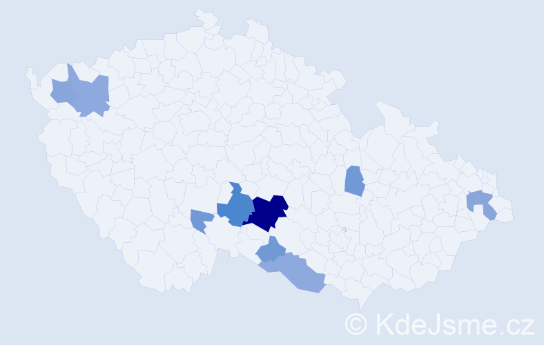 Příjmení: 'Plát', počet výskytů 28 v celé ČR