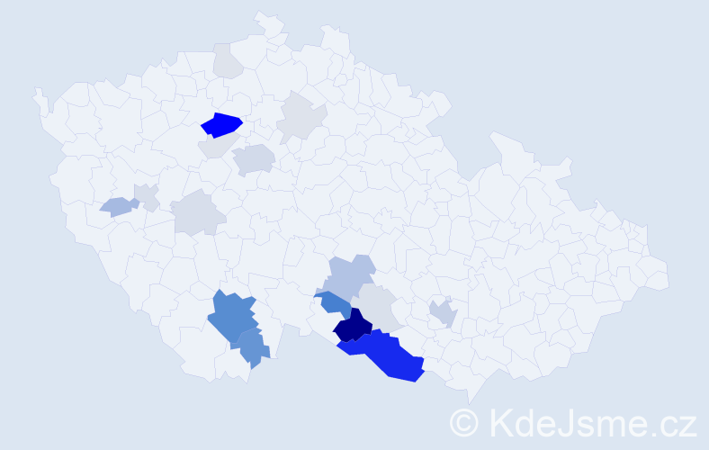 Příjmení: 'Drmota', počet výskytů 79 v celé ČR