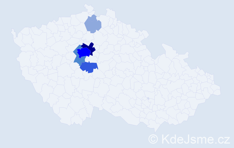 Příjmení: 'Dalibaba', počet výskytů 16 v celé ČR