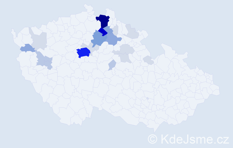 Příjmení: 'Šorejs', počet výskytů 76 v celé ČR