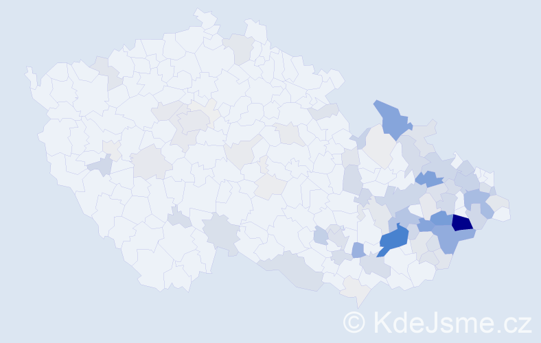 Příjmení: 'Stavinohová', počet výskytů 347 v celé ČR