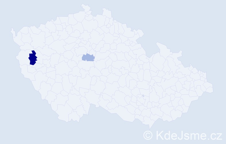 Příjmení: 'Bechera', počet výskytů 3 v celé ČR