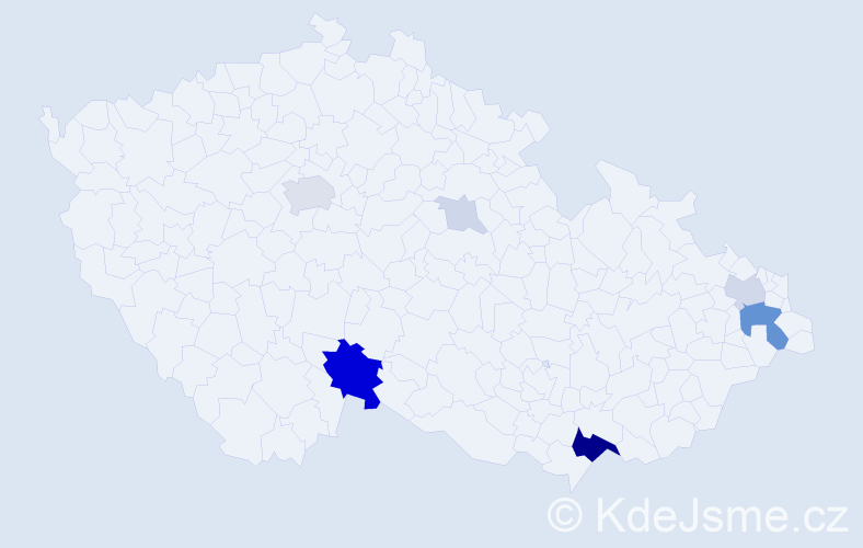 Příjmení: 'Brantalová', počet výskytů 27 v celé ČR