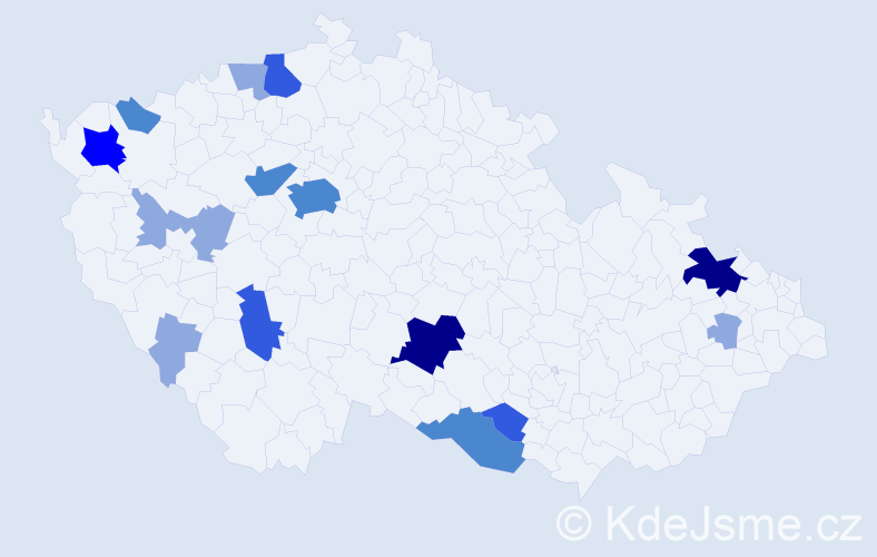Příjmení: 'Benesch', počet výskytů 36 v celé ČR
