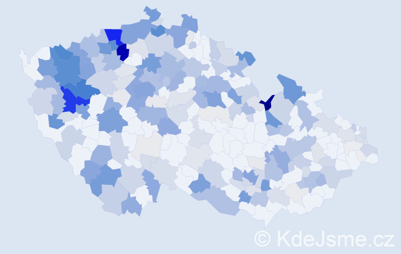 Příjmení: 'Walterová', počet výskytů 866 v celé ČR