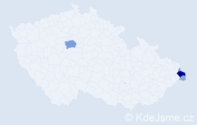 Příjmení: 'Myrdaczová', počet výskytů 12 v celé ČR