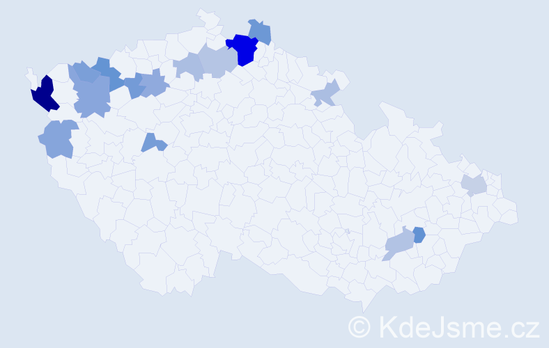 Příjmení: 'Hrkota', počet výskytů 33 v celé ČR