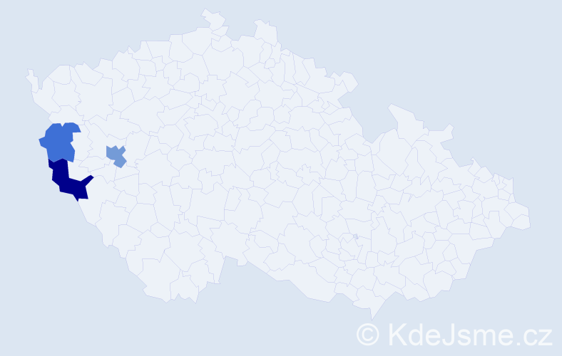 Příjmení: 'Dumbsová', počet výskytů 5 v celé ČR