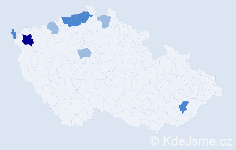 Příjmení: 'Mandzák', počet výskytů 17 v celé ČR