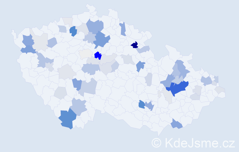 Příjmení: 'Vavrek', počet výskytů 193 v celé ČR