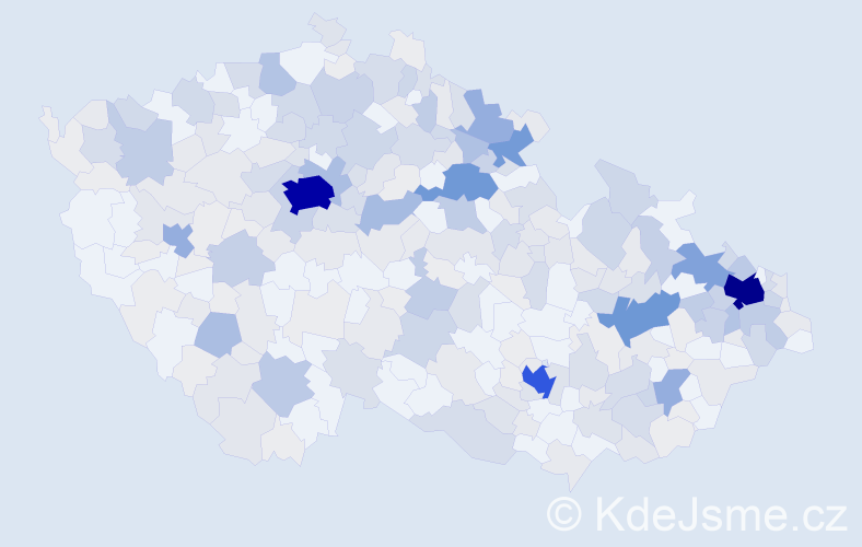 Příjmení: 'Berger', počet výskytů 1149 v celé ČR