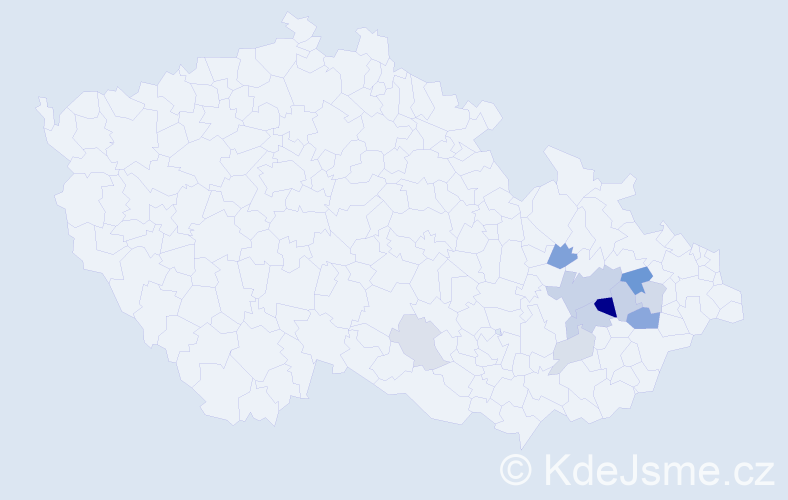 Příjmení: 'Heitlová', počet výskytů 21 v celé ČR