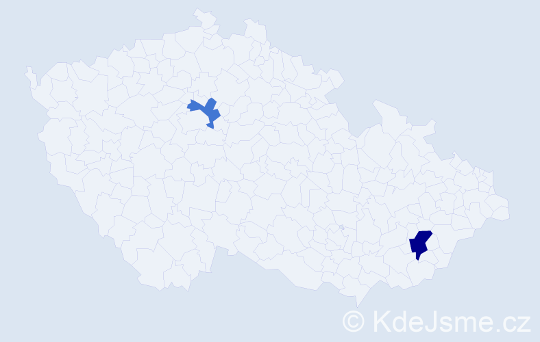 Příjmení: 'Czapáková', počet výskytů 6 v celé ČR