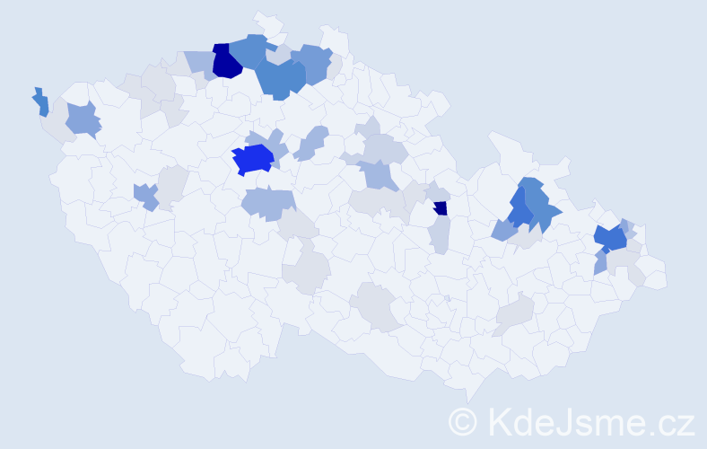 Příjmení: 'Turták', počet výskytů 229 v celé ČR