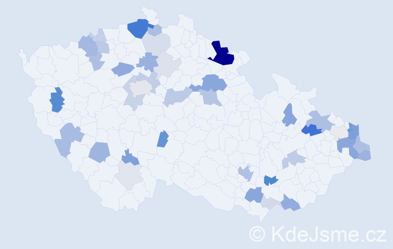 Příjmení: 'Kuric', počet výskytů 118 v celé ČR