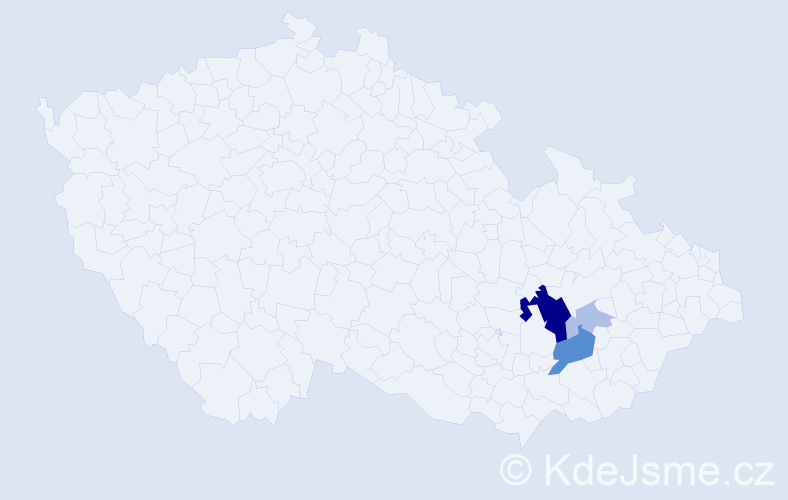 Příjmení: 'Bezslezinová', počet výskytů 12 v celé ČR
