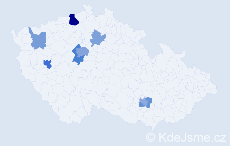 Příjmení: 'Diaz', počet výskytů 21 v celé ČR