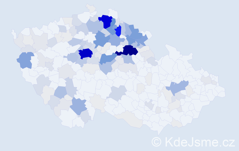 Příjmení: 'Havrdová', počet výskytů 746 v celé ČR