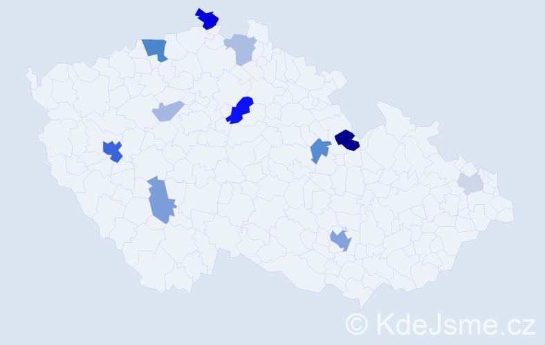 Příjmení: 'Leberová', počet výskytů 23 v celé ČR