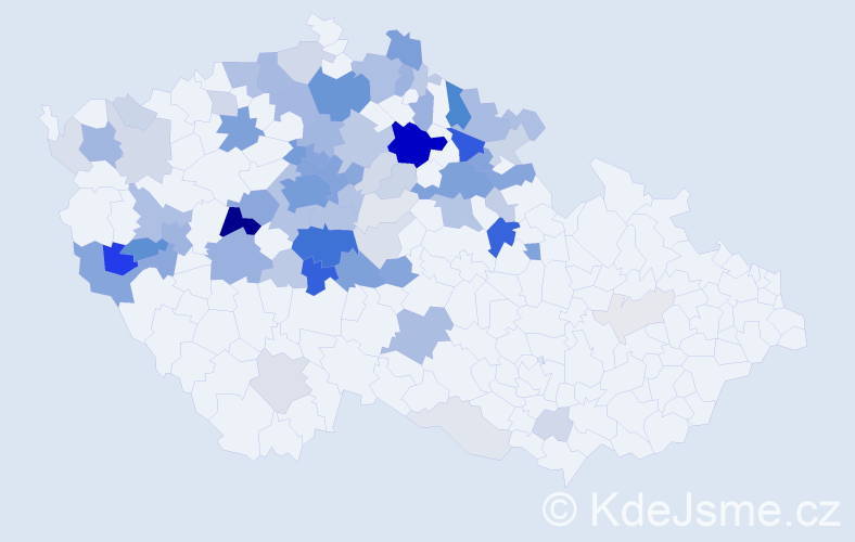 Příjmení: 'Pávová', počet výskytů 333 v celé ČR