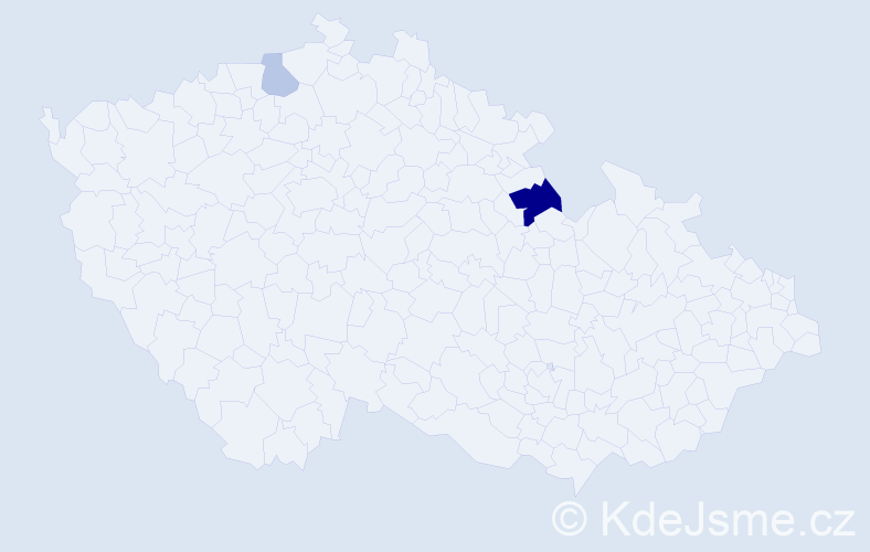 Příjmení: 'Goddard', počet výskytů 4 v celé ČR