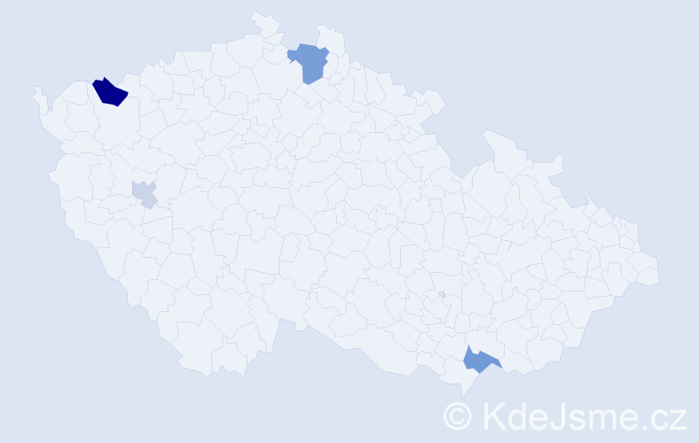Příjmení: 'Baader', počet výskytů 9 v celé ČR