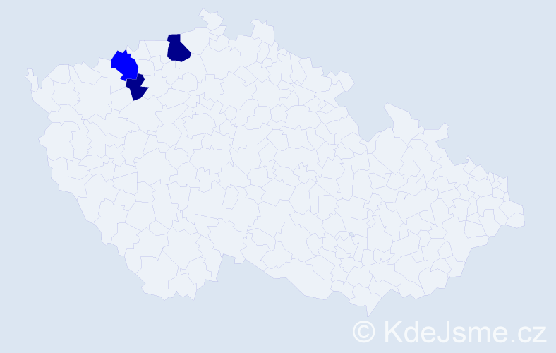 Příjmení: 'Modróczki', počet výskytů 8 v celé ČR