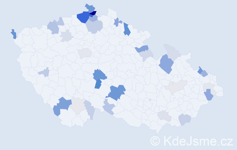 Příjmení: 'Čičáková', počet výskytů 111 v celé ČR