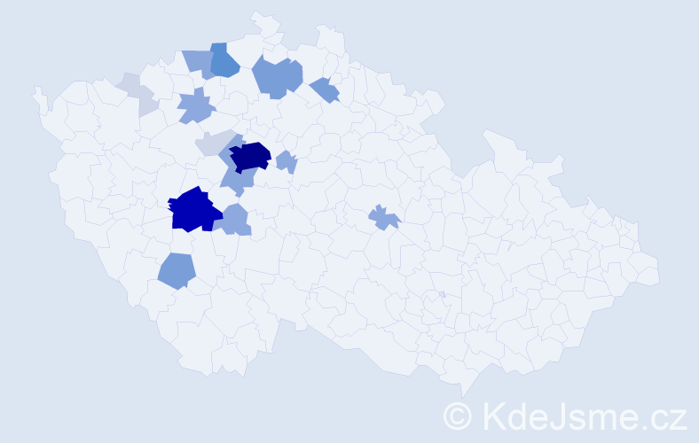 Příjmení: 'Kolinger', počet výskytů 61 v celé ČR