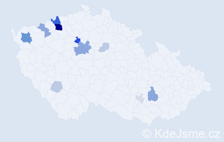 Příjmení: 'Macal', počet výskytů 68 v celé ČR