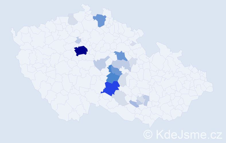 Příjmení: 'Culka', počet výskytů 81 v celé ČR