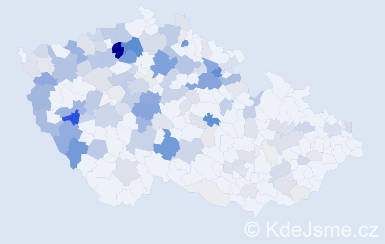 Příjmení: 'Volák', počet výskytů 525 v celé ČR