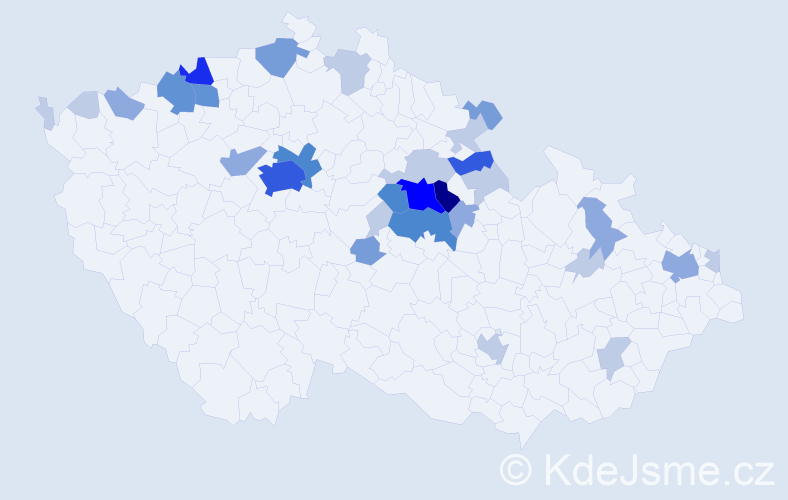 Příjmení: 'Bachura', počet výskytů 90 v celé ČR