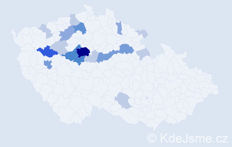 Příjmení: 'Rusá', počet výskytů 53 v celé ČR