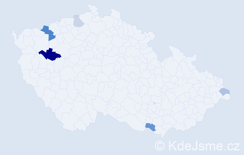 Příjmení: 'Oršuláková', počet výskytů 9 v celé ČR