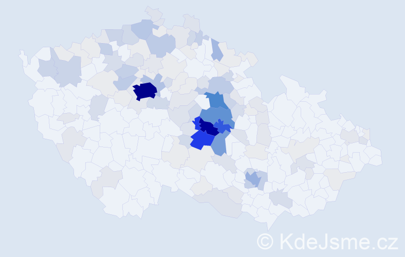 Příjmení: 'Stehno', počet výskytů 615 v celé ČR