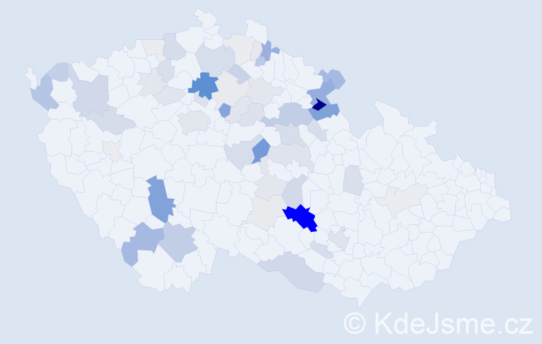 Příjmení: 'Kuřátková', počet výskytů 177 v celé ČR