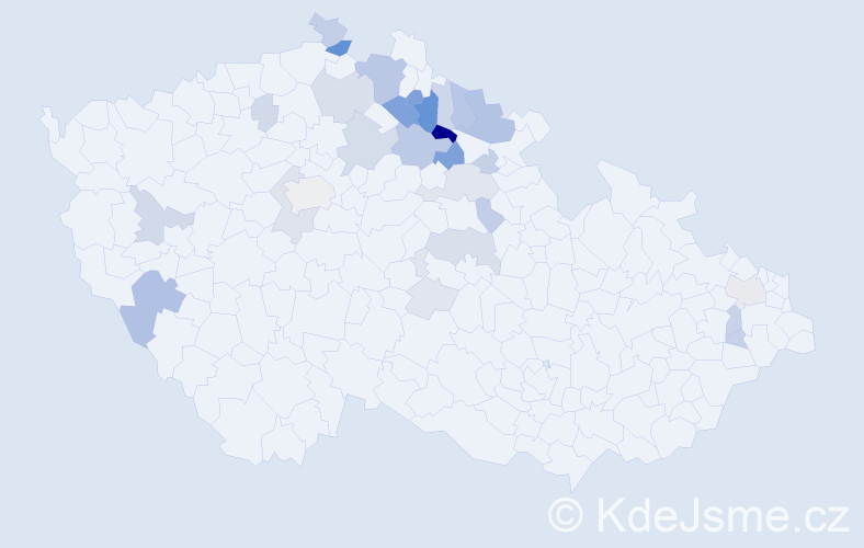 Příjmení: 'Bryknar', počet výskytů 77 v celé ČR