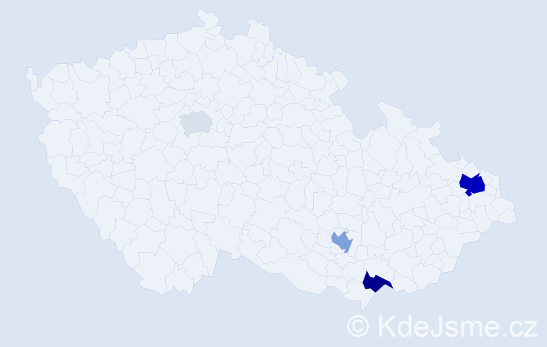 Příjmení: 'Spasiuková', počet výskytů 11 v celé ČR