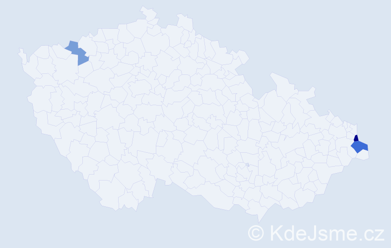 Příjmení: 'Kisiel', počet výskytů 16 v celé ČR