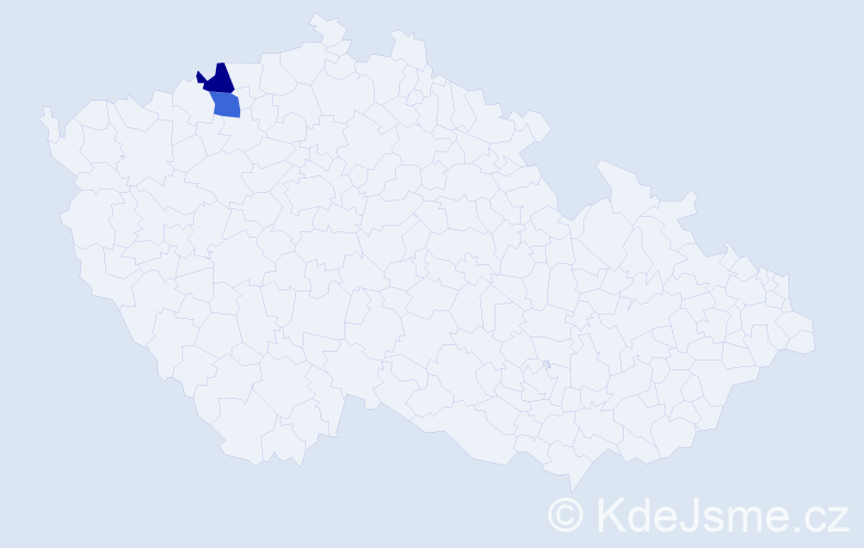 Příjmení: 'Truchlivá', počet výskytů 2 v celé ČR