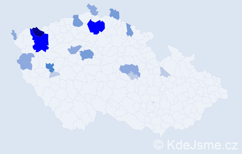 Příjmení: 'Wendlerová', počet výskytů 58 v celé ČR