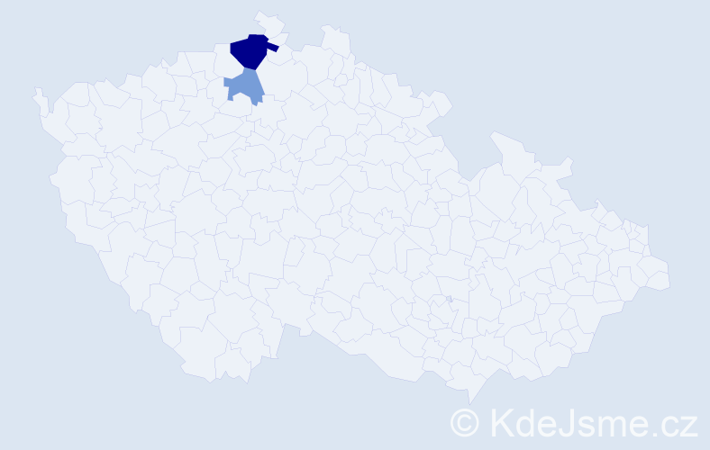 Příjmení: 'Bžunka', počet výskytů 5 v celé ČR
