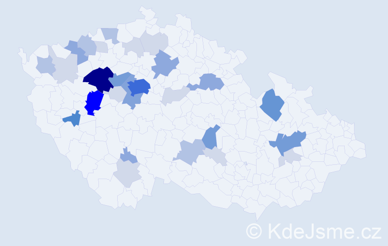 Příjmení: 'Lisner', počet výskytů 99 v celé ČR