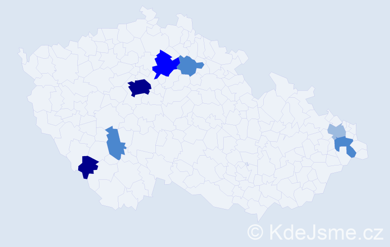 Příjmení: 'Popadičová', počet výskytů 18 v celé ČR