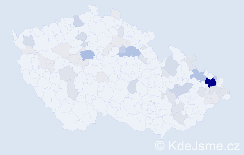 Příjmení: 'Kovalská', počet výskytů 155 v celé ČR