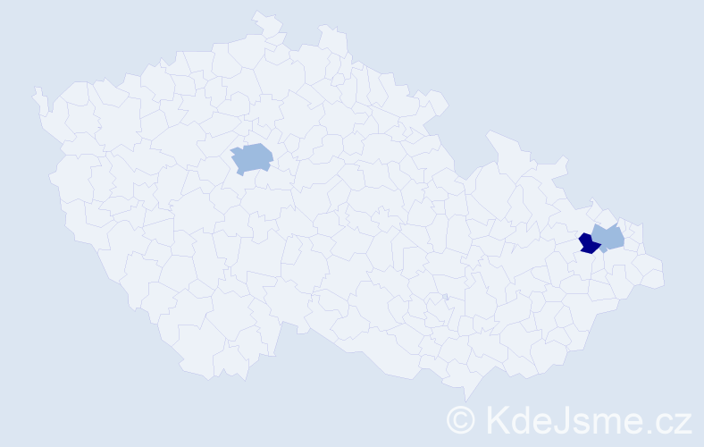 Příjmení: 'Hurtečák', počet výskytů 6 v celé ČR