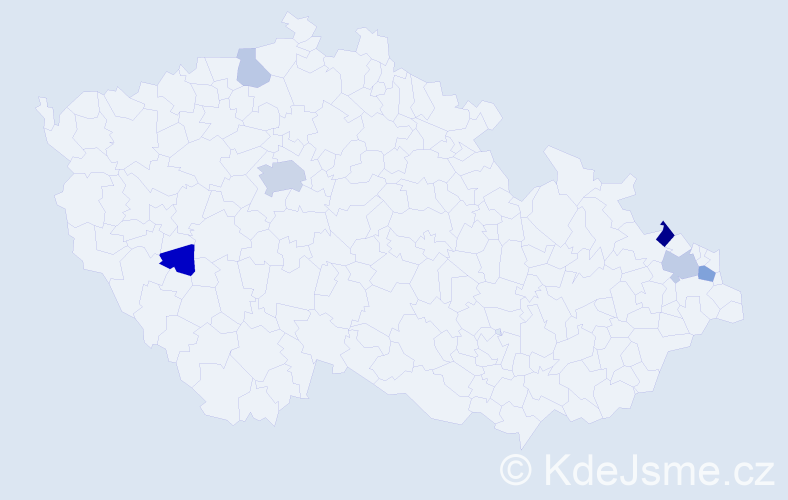 Příjmení: 'Kasalík', počet výskytů 13 v celé ČR