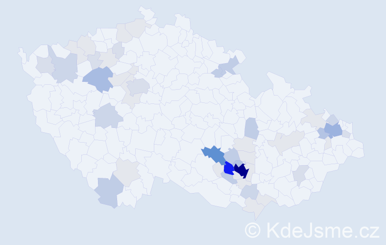 Příjmení: 'Hotárková', počet výskytů 178 v celé ČR