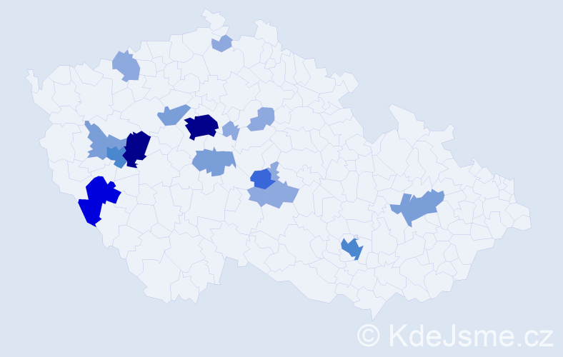 Příjmení: 'Weingärtnerová', počet výskytů 44 v celé ČR